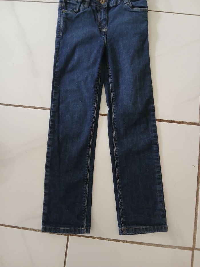 Pantalon jean fille taille 7 ans en coton marque vert baudet - photo numéro 3