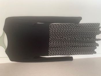 robe noire imprimé