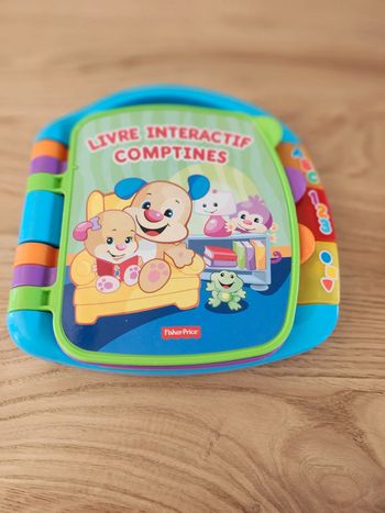 Livre interactif comptines sonores ficher price en bon etat alouette l araignée gypsie