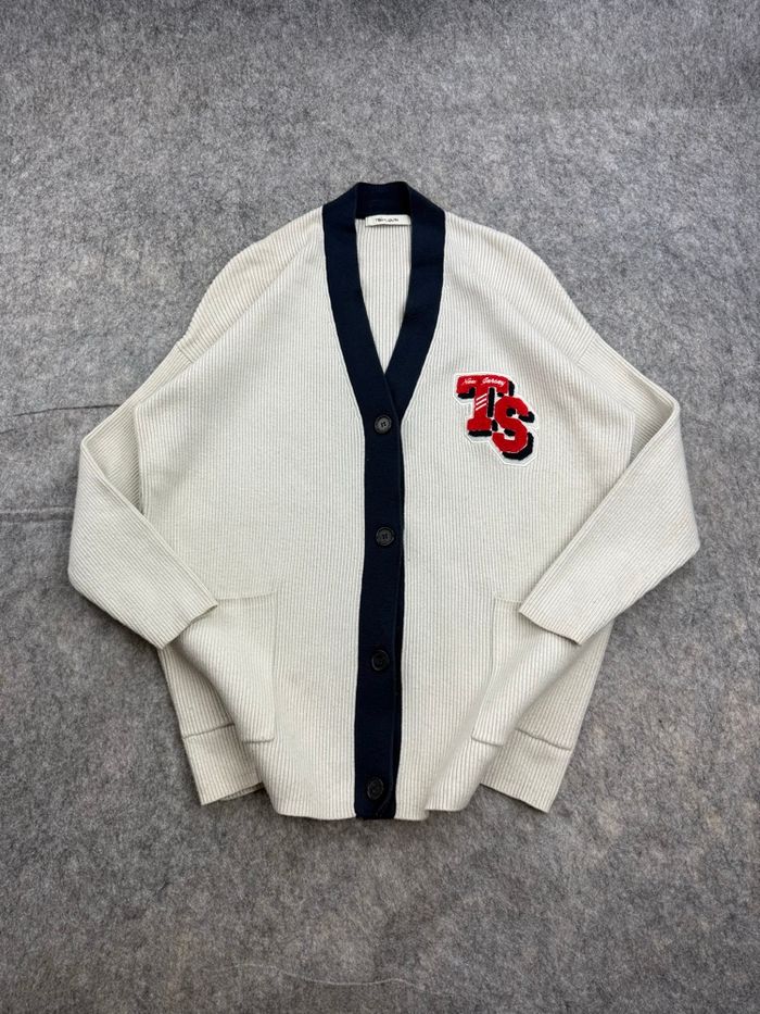 Varsity Cardigan Tunique Oversize Blanc Teddy Smith S