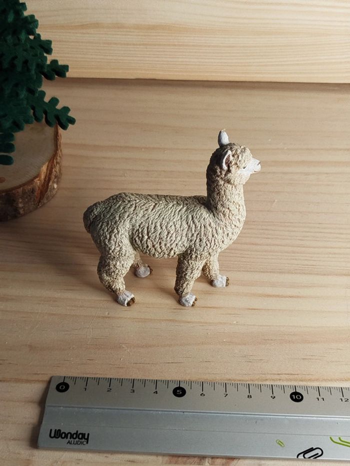 PAPO lama Alpaga Blanc Figurine Animal de la savane - photo numéro 3