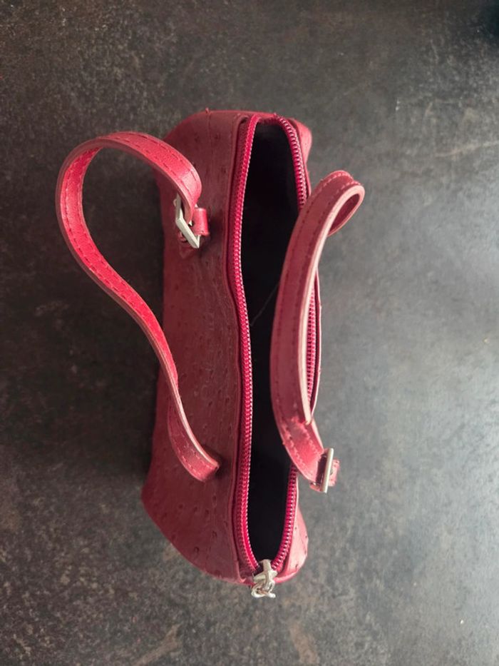 Sac à main shiseido bordeaux - photo numéro 3