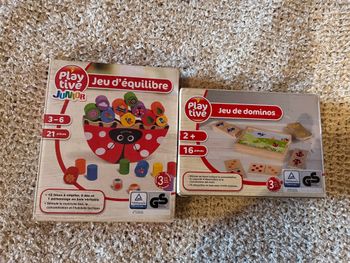 Lot 2 jeux en bois pour petits