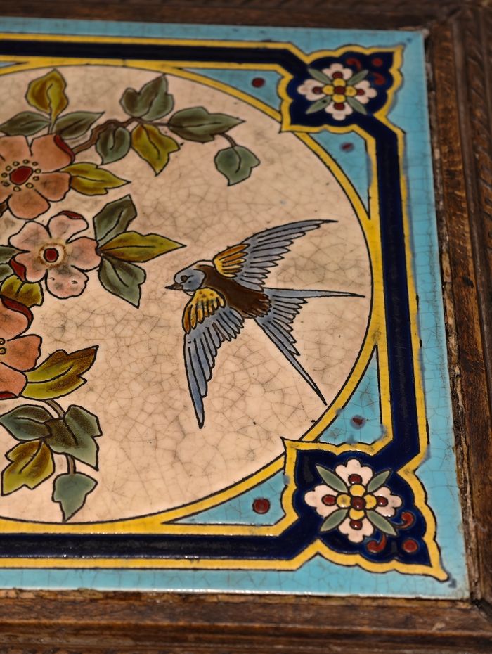 Dessous de plat émaux de Longwy oiseau - photo numéro 9