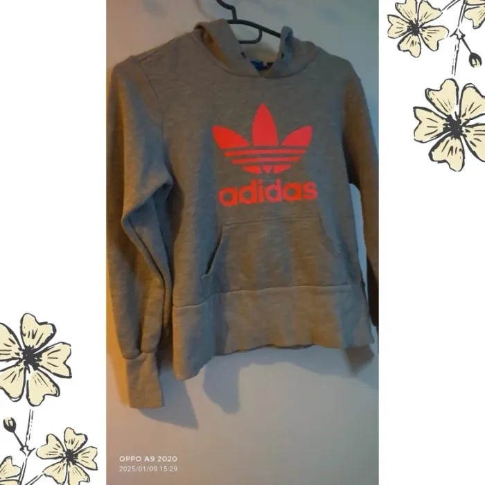 Sweat à capuche femme gris adidas 38