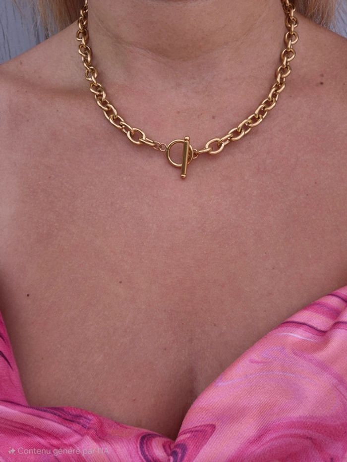 Magnifique collier femme en acier - photo numéro 3