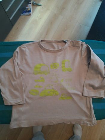 T shirt gris manches longues