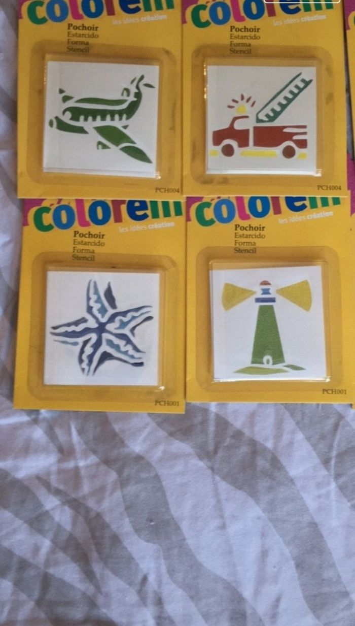 Lot de 8 pochoirs neufs - photo numéro 2