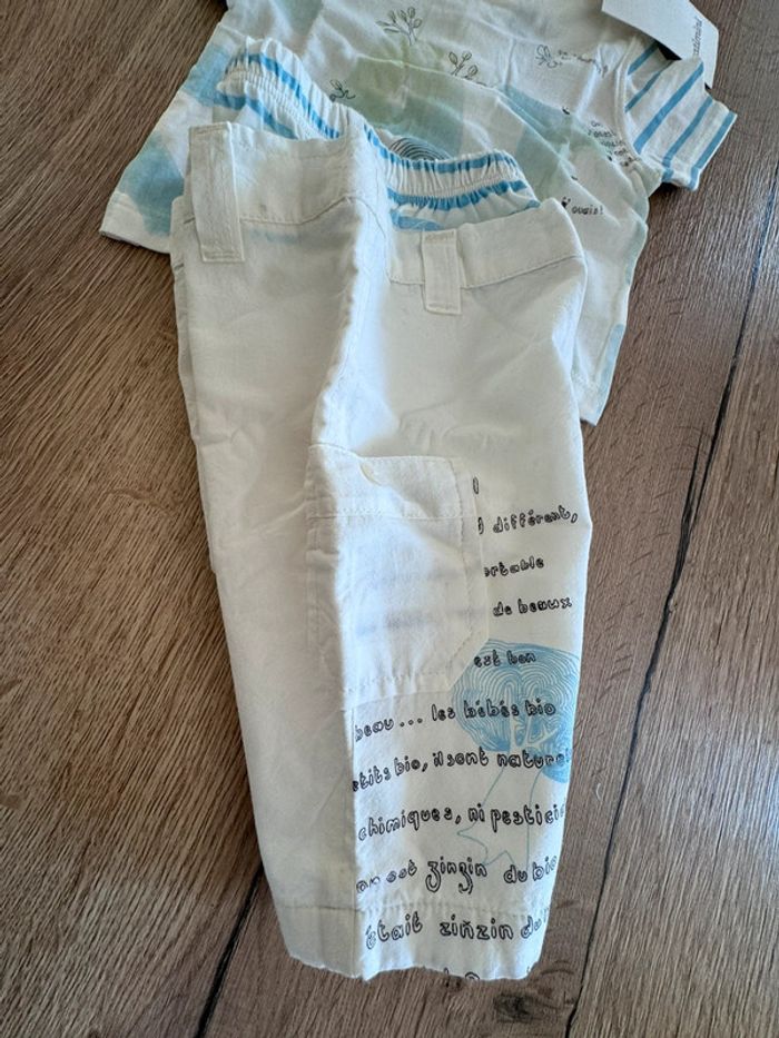 Ensemble tee-shirt + pantalon taille 1 mois catimini neuf avec étiquettes - photo numéro 15