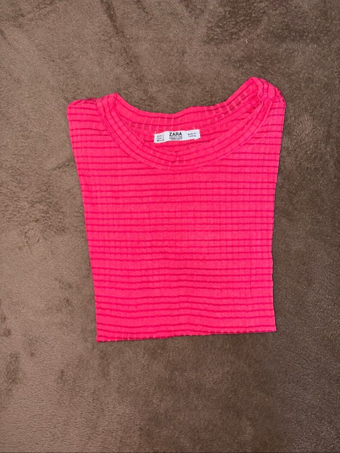 T-shirt rose Zara femme taille S en très bon état - photo numéro 6