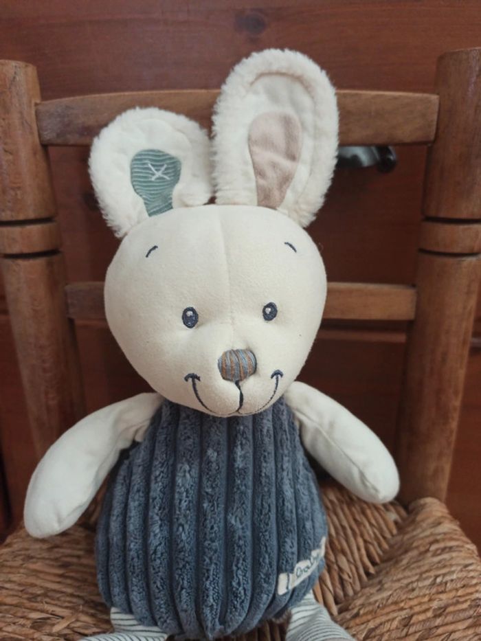 peluche lapin nicotoy velours tbe - photo numéro 2