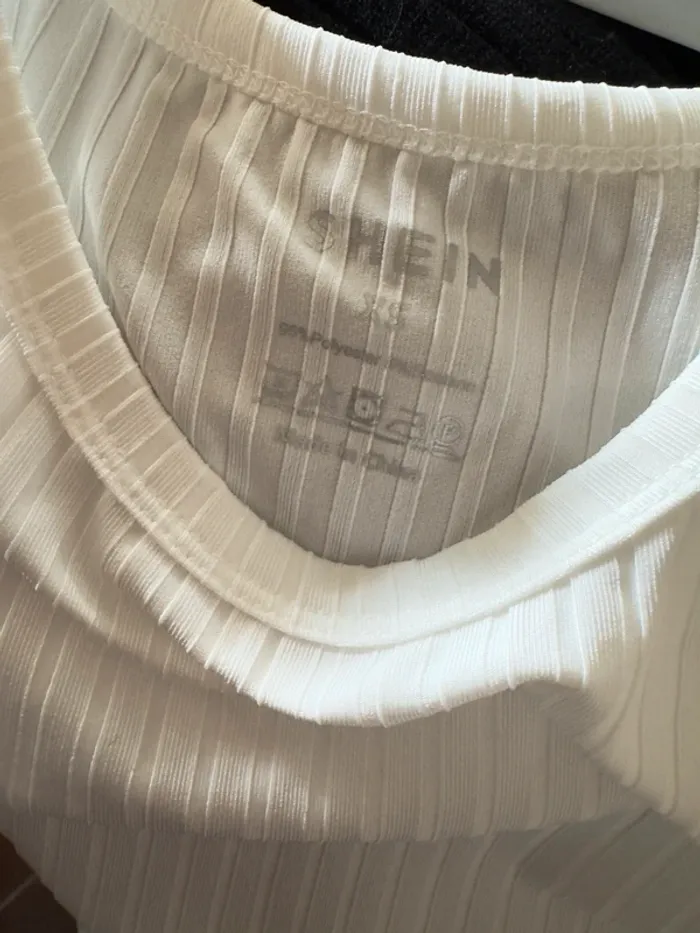 Débardeur blanc Shein - Taille XS - photo numéro 3
