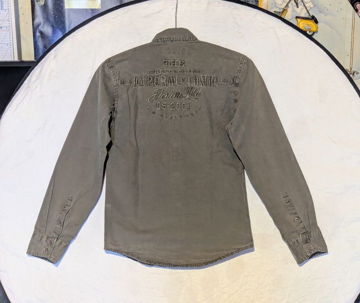 Chemise Kaporal Kaki Armée Petites Poches Devant Ecritures Arrière Vêtement Tendance Mode Enfants - photo numéro 5