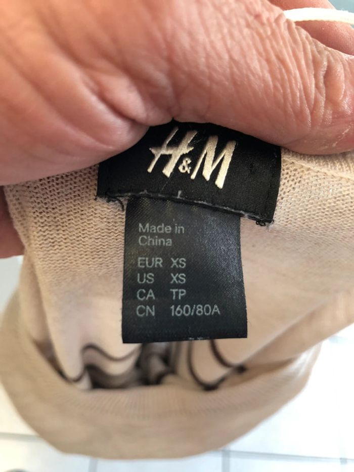 Blouse été taille 36 beige et marron impeccable - photo numéro 4