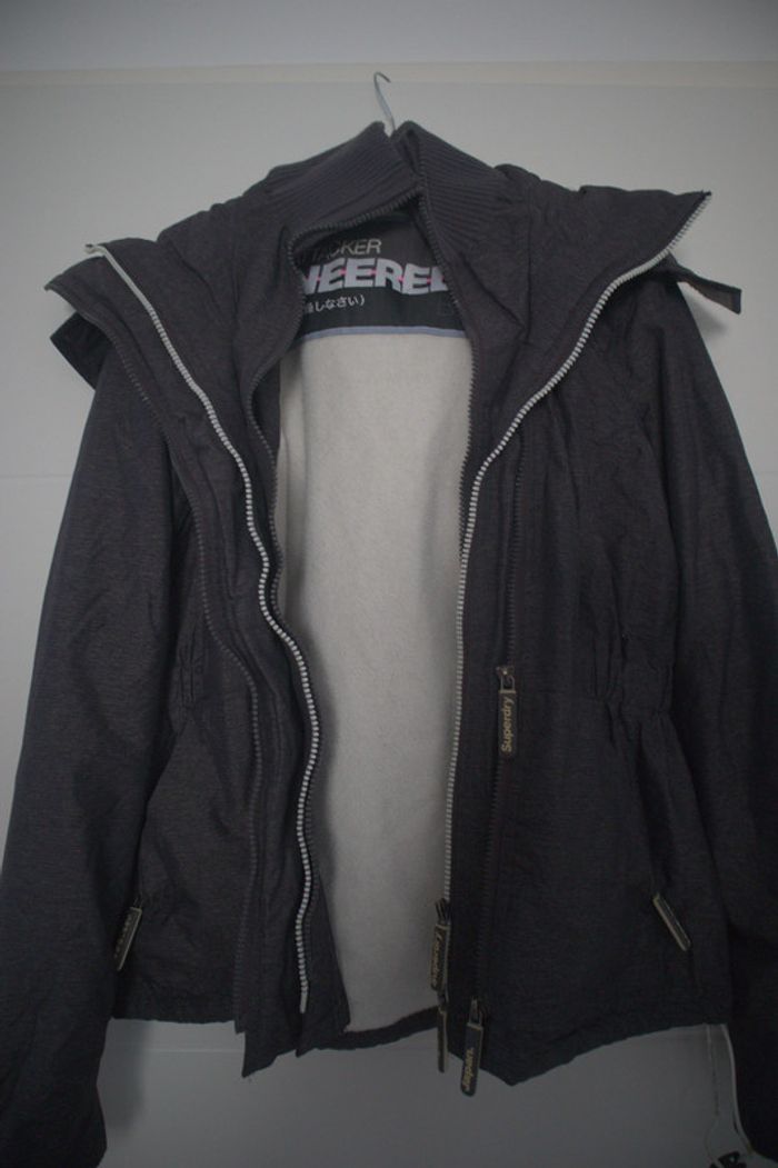 Manteau gris foncé Superdry - photo numéro 4