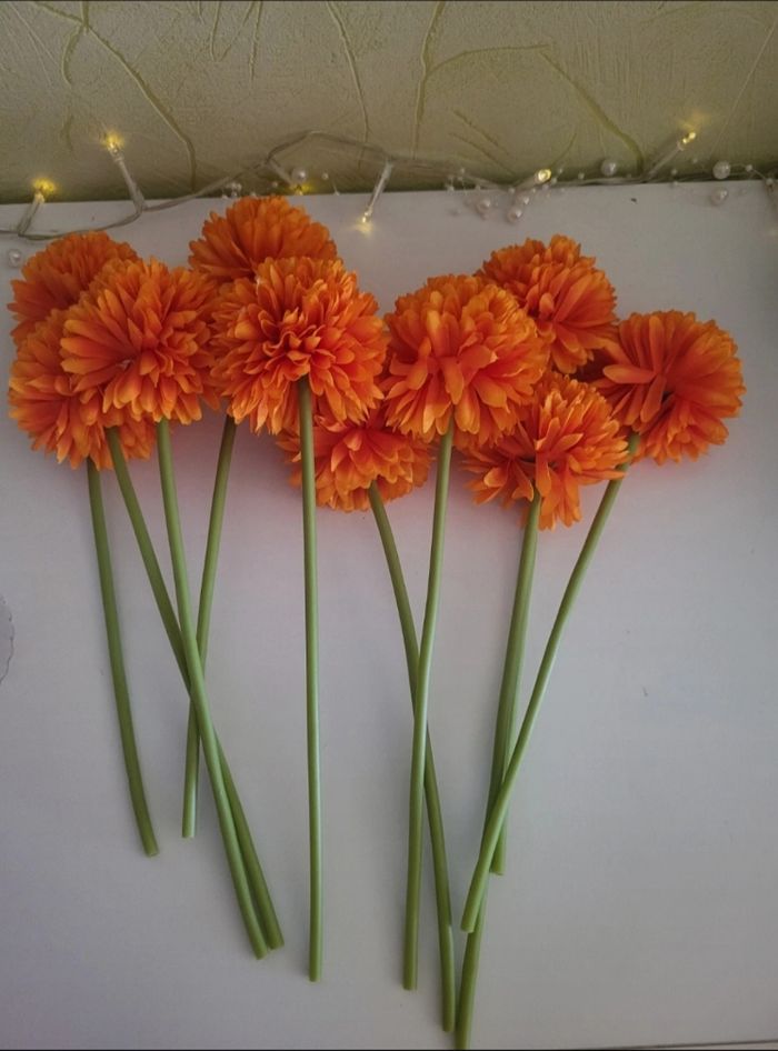 Hortensias artificielles orange - photo numéro 4