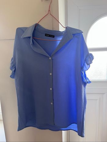 Chemise manches courtes bleue