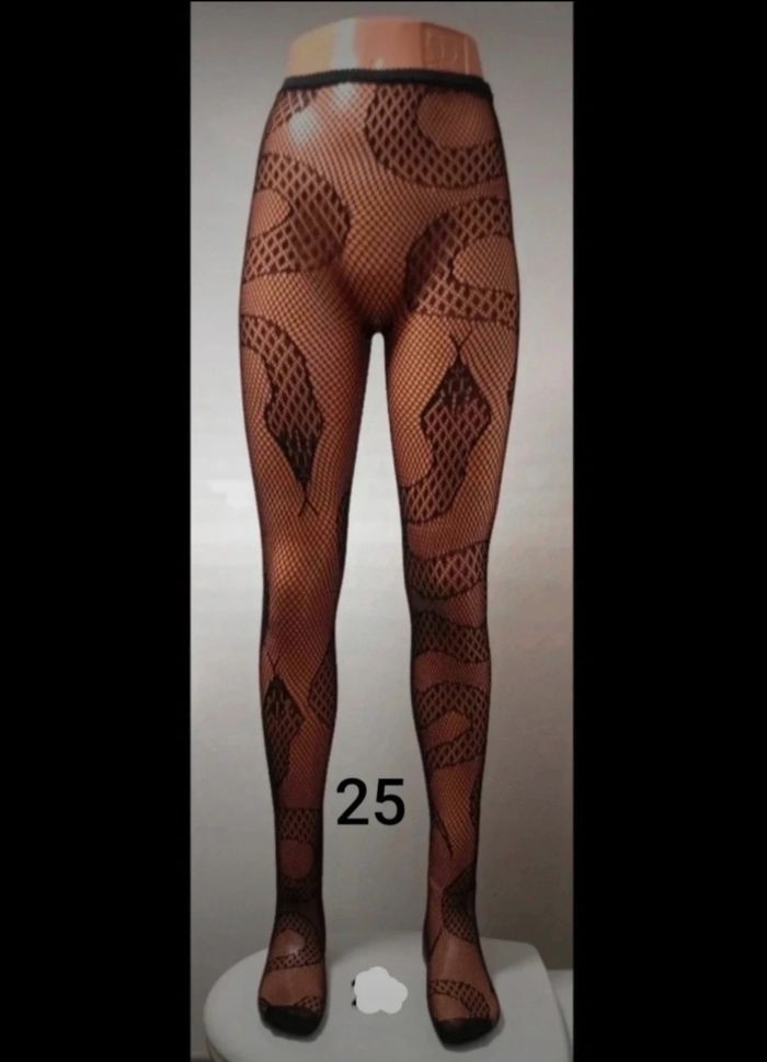 Collant résille fantaisie serpent