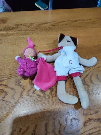 Lot de 2 doudou corolle