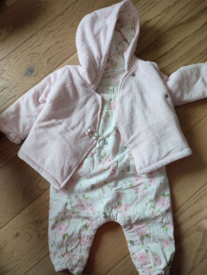 Salopette fille avec gilet