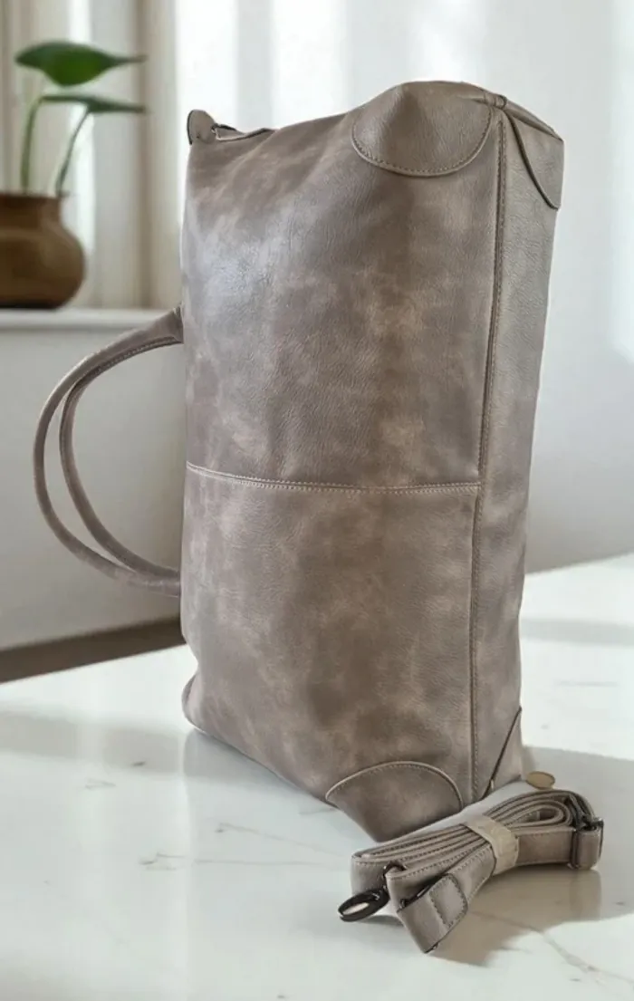 Grand sac de voyage spacieux neuf taupe - photo numéro 3