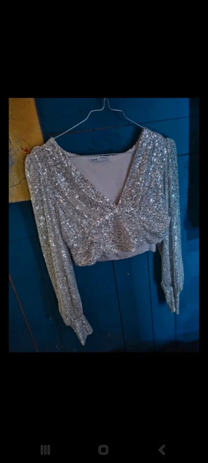 T-shirt top court femme taille S