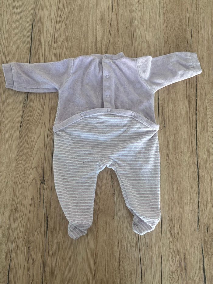 Pyjama violet gemo taille 1 mois - photo numéro 3