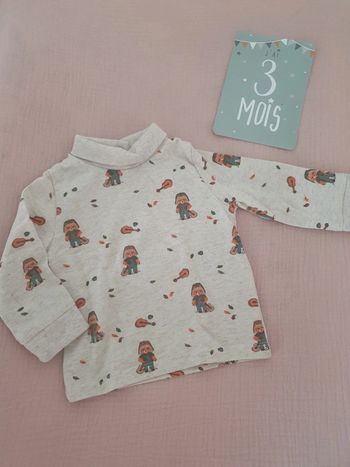 Sous pull 3 mois kiabi