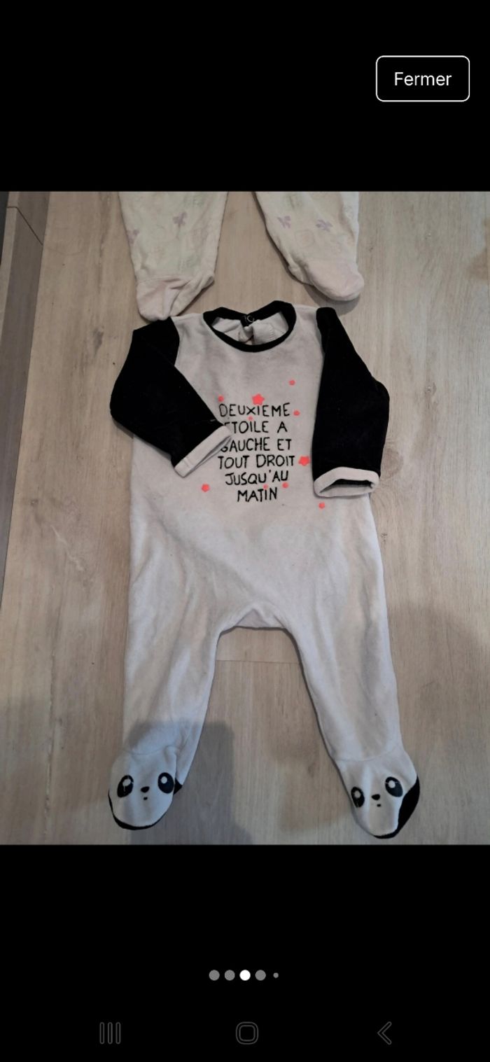 Lot de pyjamas et bodies fille 6mois - photo numéro 3