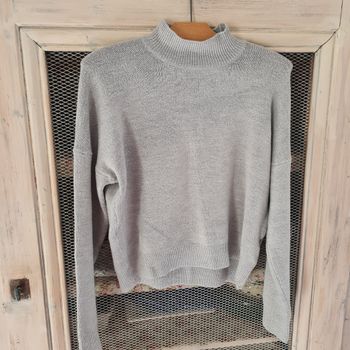 Pull col roule gris jennyfer