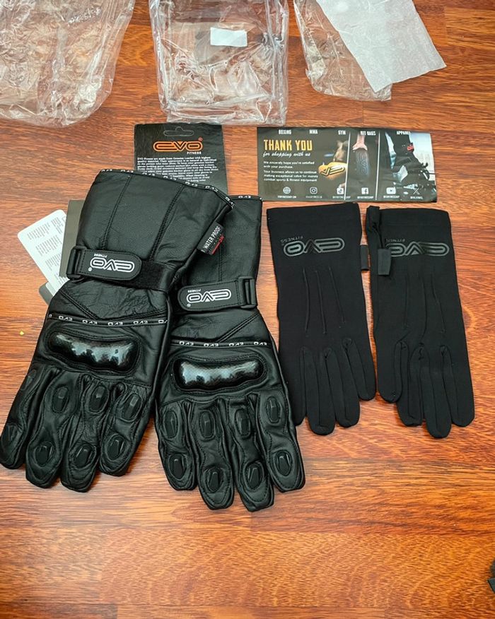 [NEUF] Gants de Moto en Cuir Imperméables avec Coques Rigides, Taille L - photo numéro 2