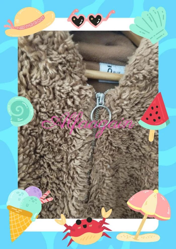 Pull teddy blue queen 10ans marron - photo numéro 5