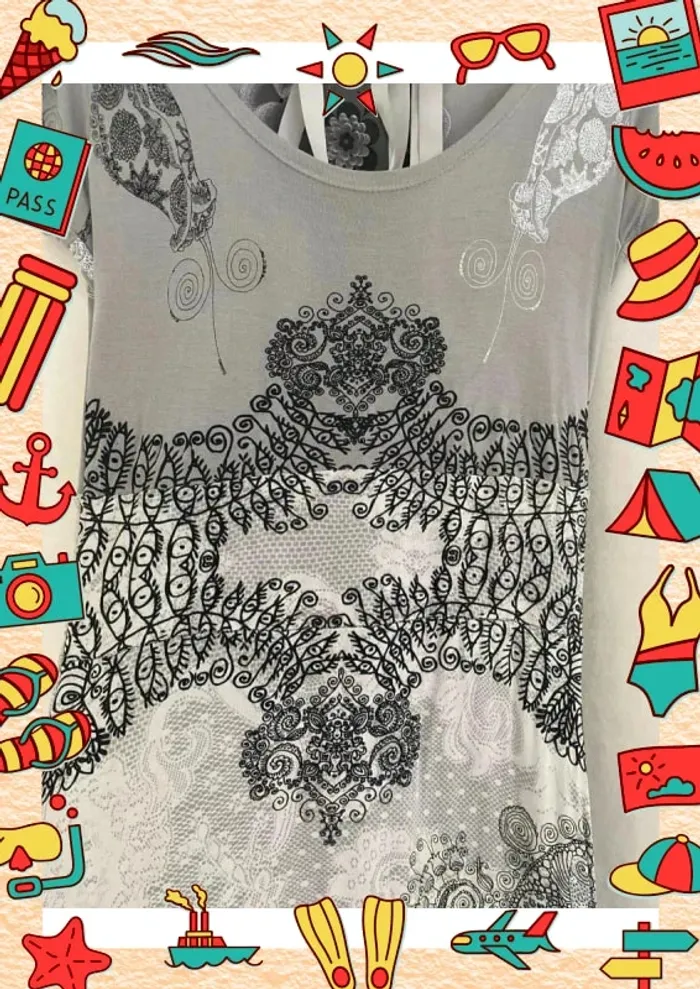 Robe grise Desigual manches courtes - photo numéro 4