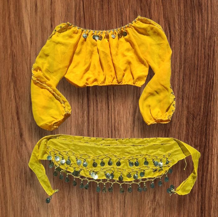 Lot de deux tenues Bollywood jaune - photo numéro 5