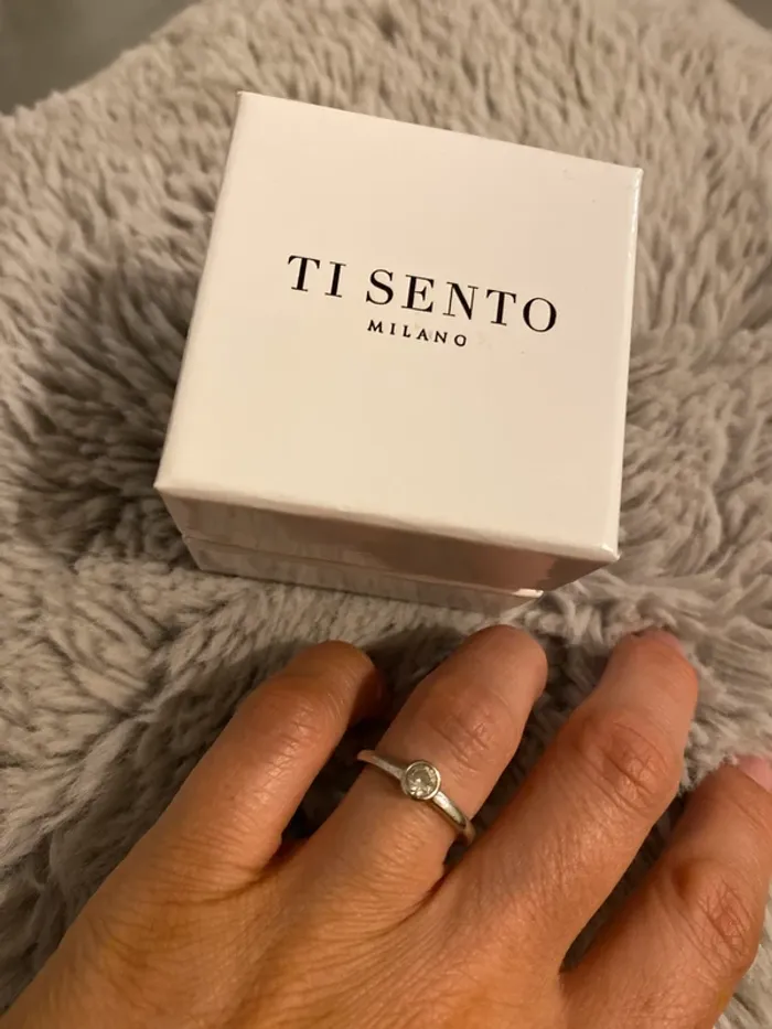 Bague argent solitaire oxyde de zirconium - Ti Sento Milano - photo numéro 3