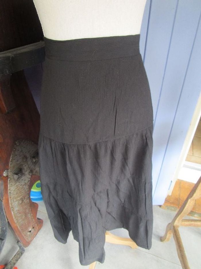 Jupe longue évasée crépont 40
