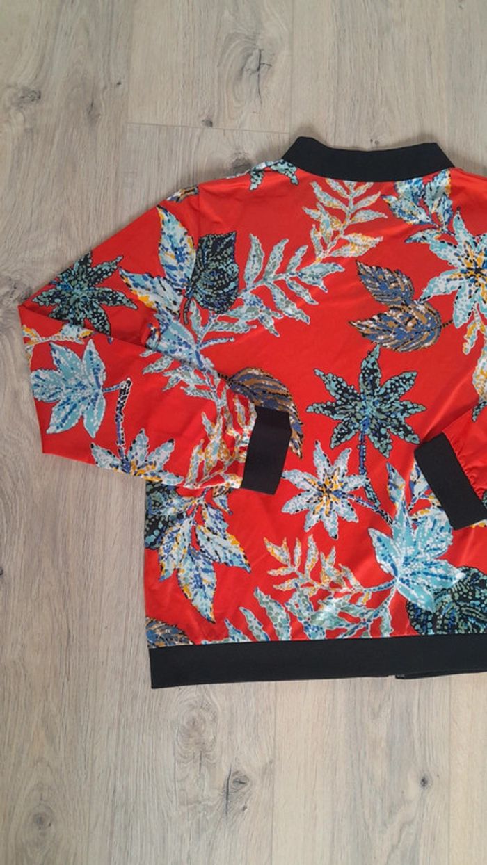 Sweat zippé rouge multicolore - photo numéro 8