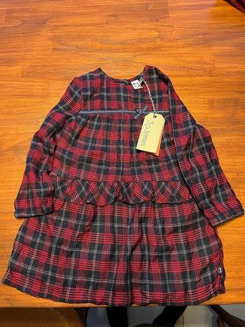 Robe 3 pommes neuve 12/18 mois Bordeaux et noir