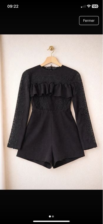 Combi short dentelle 