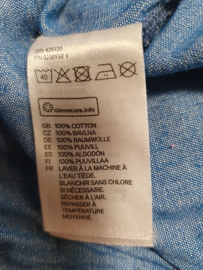 Combinaison short H&M 92 cm 18 mois 2 ans denim - photo numéro 7