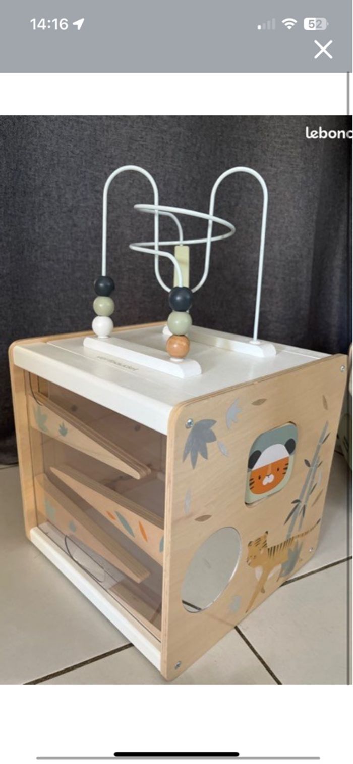 Cube activité en bois Vertbaudet collection Hanoï - photo numéro 2