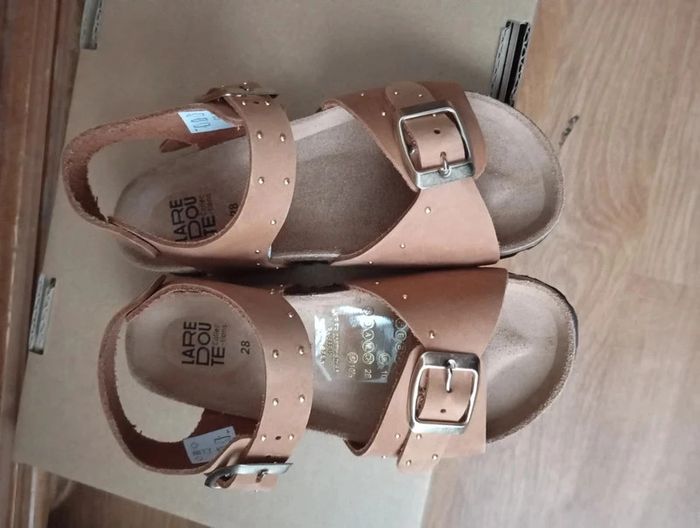 Sandales en cuir marron - photo numéro 2