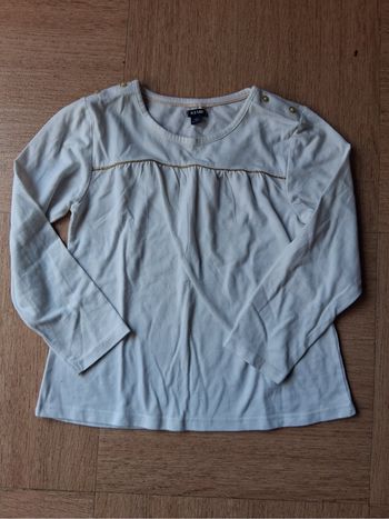 Tee shirt blanc manche longue