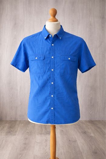 Chemise à manches courtes bleu homme , Taille L , Bonprix
