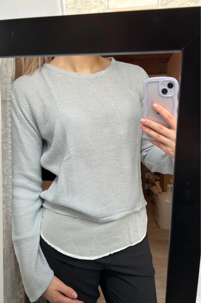 Pull gris - photo numéro 2