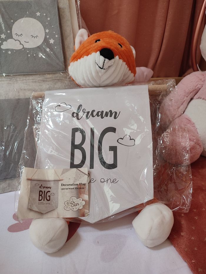 Lot de déco chambre bébé/enfant neuf - Gris clair et foncé - Nuage/Soleil - photo numéro 2