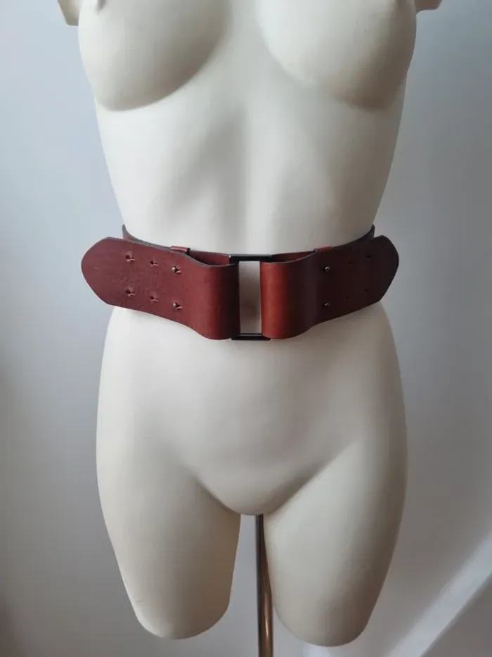 Ceinture en cuir marron neuve Caroll - photo numéro 7