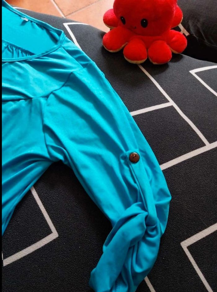 Haut bleu turquoise T8XL - photo numéro 4