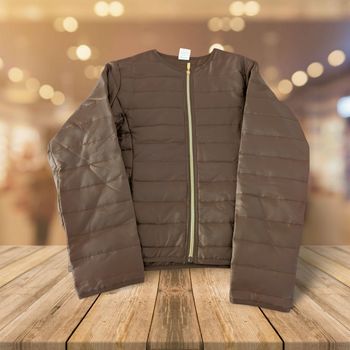 Doudoune Fine Sans Col - Claire Neuville - Marron