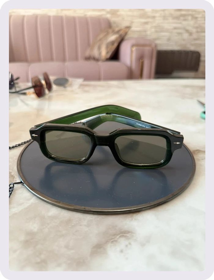 Lunette de soleil carrée verte - photo numéro 3